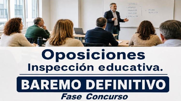 Concurso - Oposición Inspección Educativa 2026. Baremo DEFINITIVO.