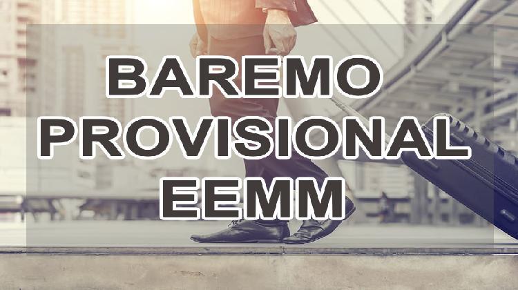 BAREMO PROVISIONAL. Concurso de traslados y concursillo. EEMM.