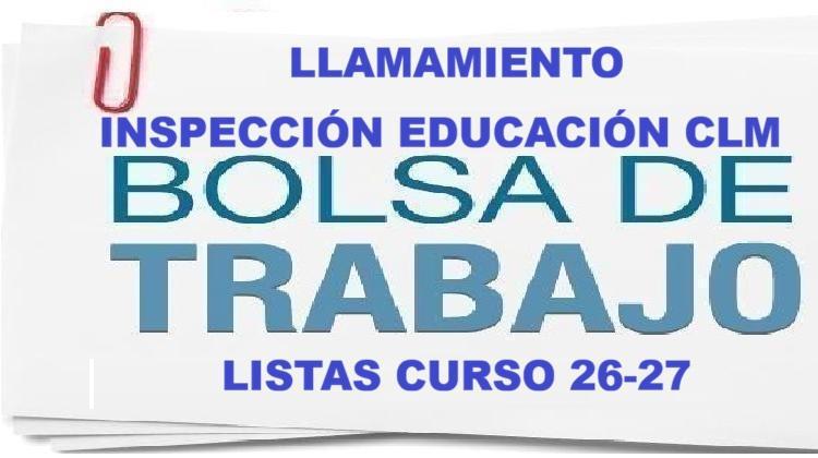 INSPECTORES ACCIDENTALES CLM. Bolsas Ordinaria y de Reserva Curso 26-27. Fecha Convocatoria Acto Público.