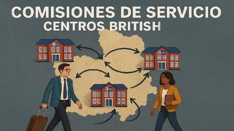 Comisiones de servicio en Centros British para el curso escolar 2025-2026. Llamamientos a primera entrevista.