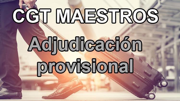 Maestros. Concurso de Traslados 2024/2025 - Adjudicación provisional