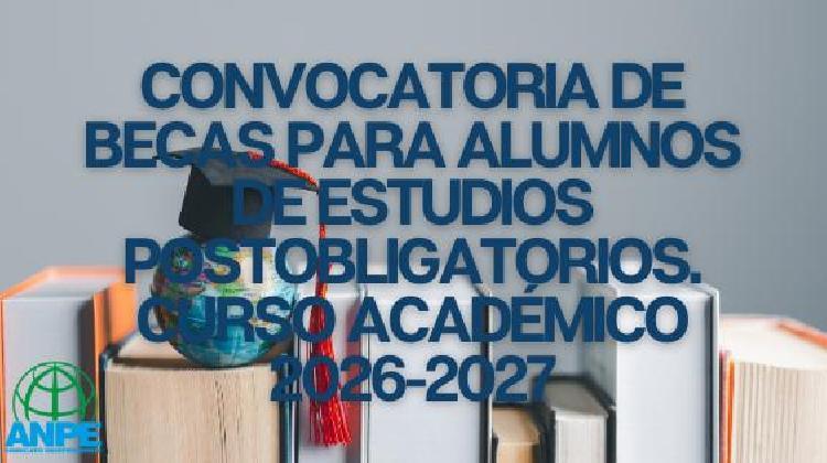 Convocatoria de becas para alumnos de estudios postobligatorios. Curso académico 2026-2027
