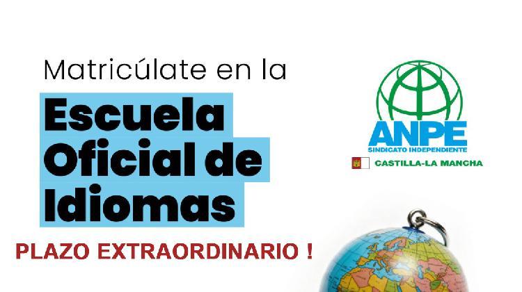 MATRICÚLATE en Escuelas Oficiales de Idiomas. Plazo EXTRAORDINARIO del 1 al 14 de septiembre de 2026 ambos inclusive.