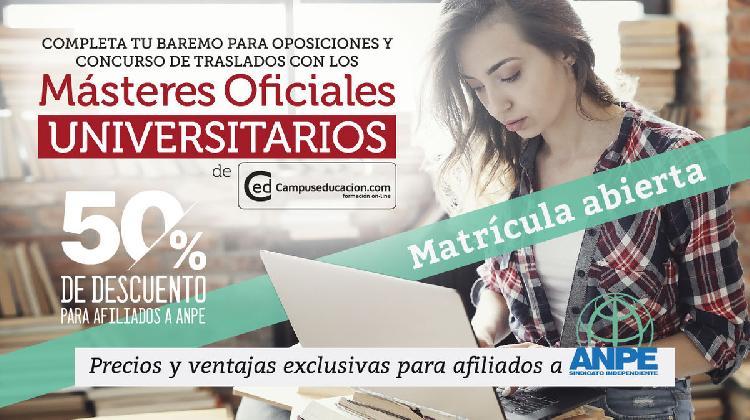 Máster Oficial TIC con 50% de descuento a Afiliados