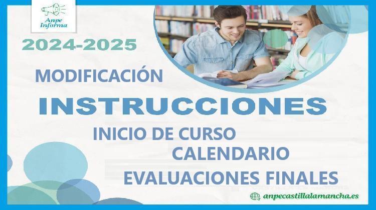 Instrucciones sobre modificación de calendario de Evaluaciones Finales CLM curso 24-25