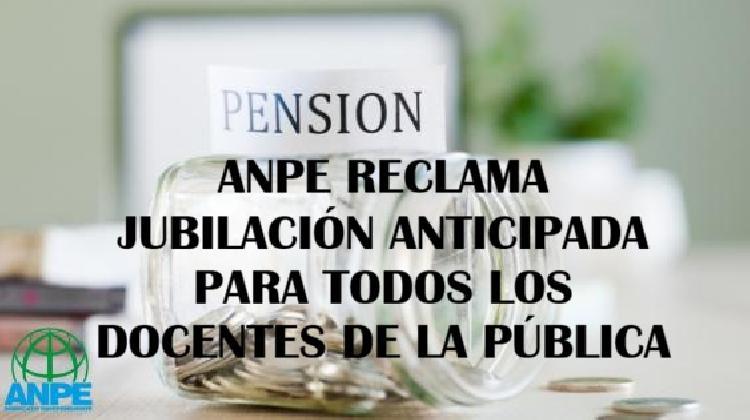 ANPE reclama la extensión del derecho a la jubilación anticipada a todo el profesorado de la enseñanza pública