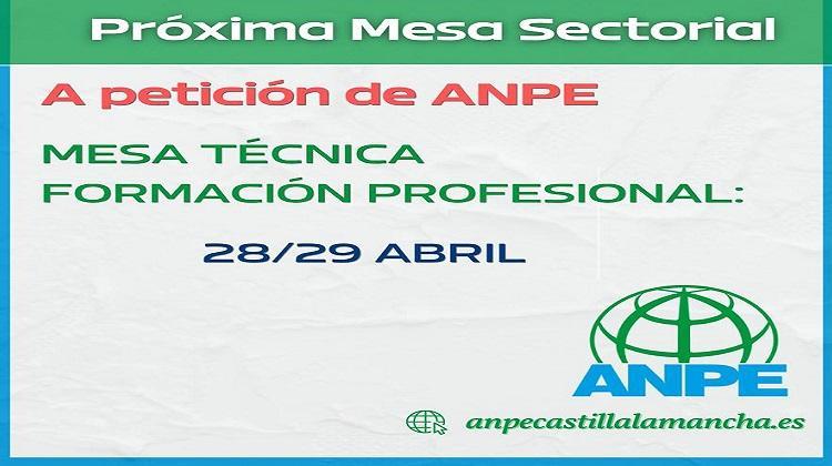 A PETICIÓN DE ANPECLM: Habrá Mesa Técnica de FP el 28 o 29 de abril