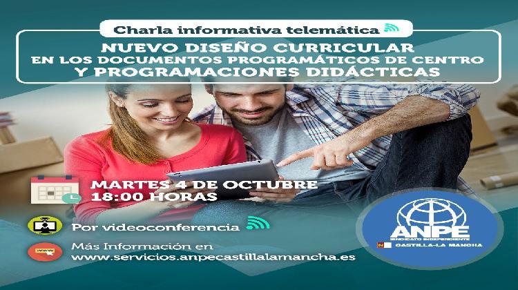 Video Charla Telemática: Nuevo diseño curricular en las Programaciones Didácticas.