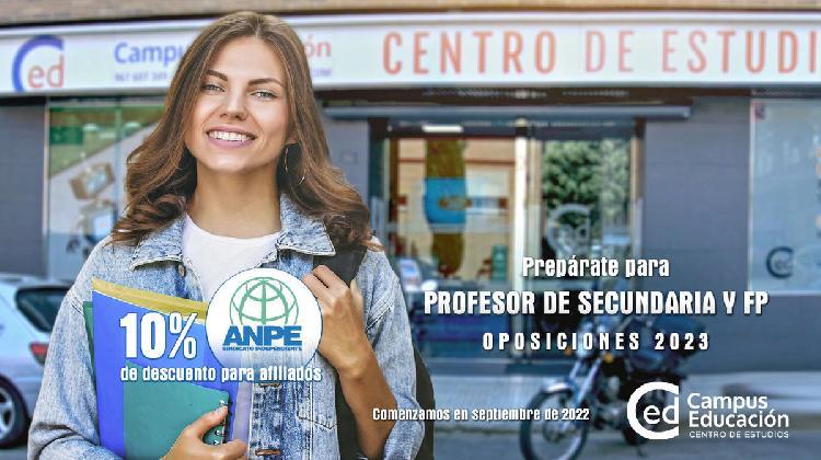 Prepara tus Oposiciones de Secundaria y FP con descuento