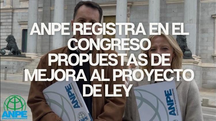 ANPE ha registrado en el Congreso propuestas de mejora al Proyecto de Ley para reducir ratios y regular la jornada lectiva