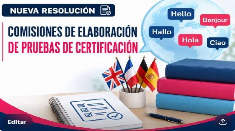 Resolución 02/07/2026. Constitución y actuación comisiones elaboración pruebas certificación idiomas régimen especial.