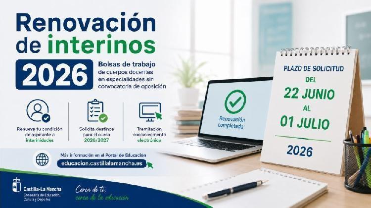 Publicadas Bolsas Ordinarias. Procedimiento renovación interinos EEMM y Maestros No Convocadas y Solicitud de Destinos 26/27.
