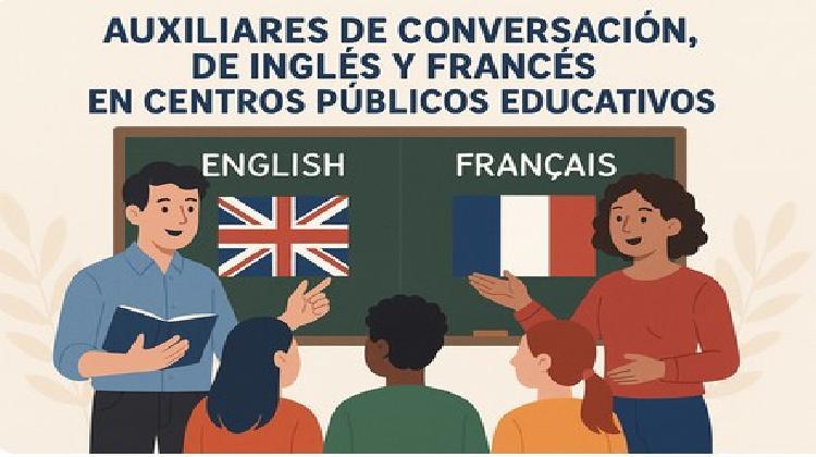 Auxiliares de Conversación de inglés y francés en centros educativos públicos de niveles no universitarios