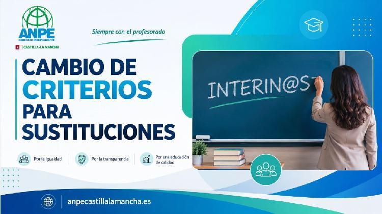 INTERINOS/AS. Procedimiento para la modificación de los criterios de adjudicación de plazas durante el curso escolar 2026/2027