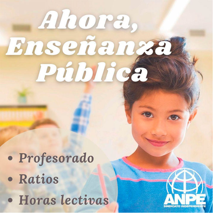 Ahora, enseñanza pública