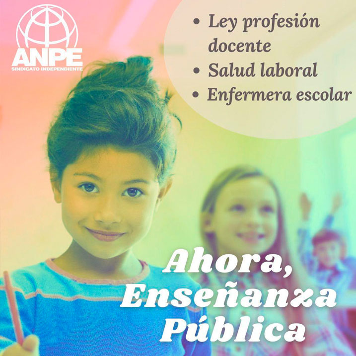 Ahora, enseñanza pública